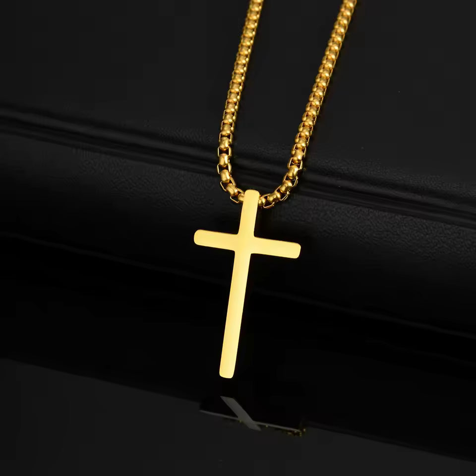 Collar de la Cruz de Jesús Color Oro