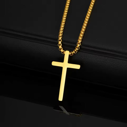 Collar de la Cruz de Jesús Color Oro